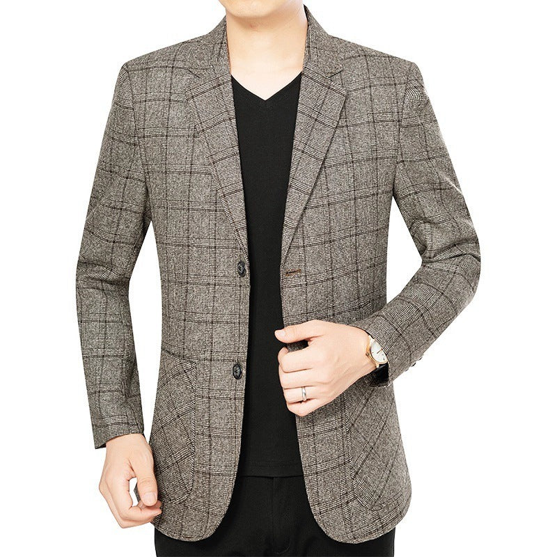 Men's blazer slim fit checked in Glencheck with light texture and unlined interior processing Chichicherry