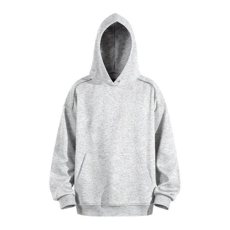 Men's Oversized Hoodie with Kangaroo Pocket and Raglan Sleeves Chichicherry