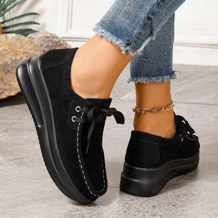 Women’s Platform Moccasins made of Suede with Padded Comfort Insole Chichicherry