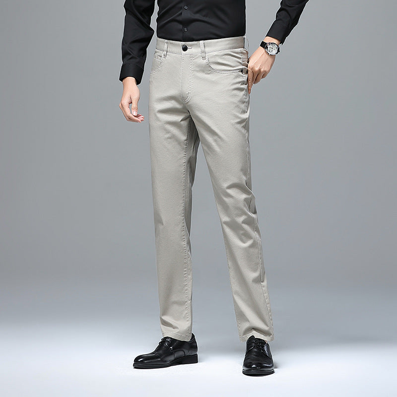 Men's stretch chinos with straight cut and crease Chichicherry