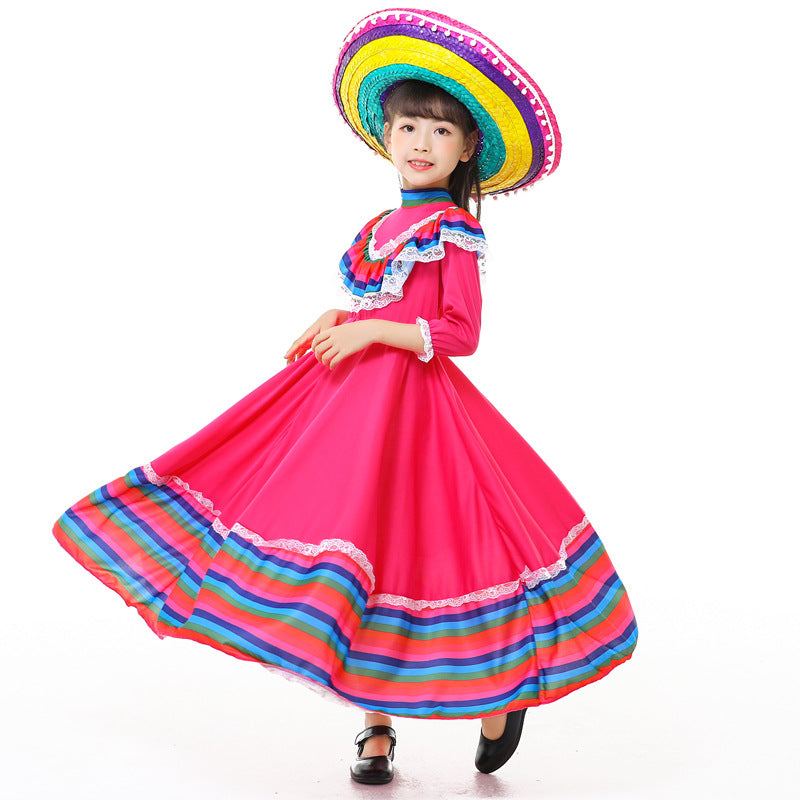 Girls' Tracht dress with colorful hem Chichicherry