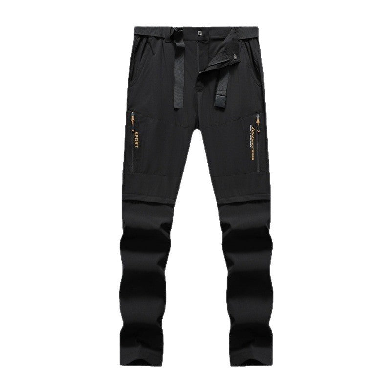 Men's outdoor pants with pre-shaped knees, zipper pockets, and integrated belt Chichicherry