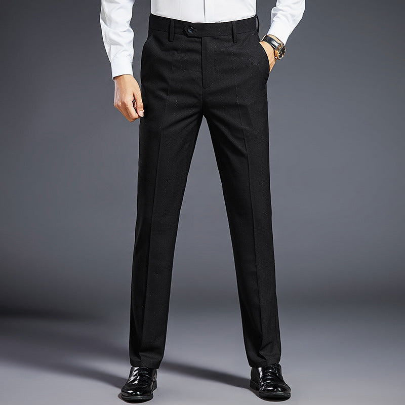 Men's formal suit trousers with crease, lightweight stretch and slim silhouette Chichicherry