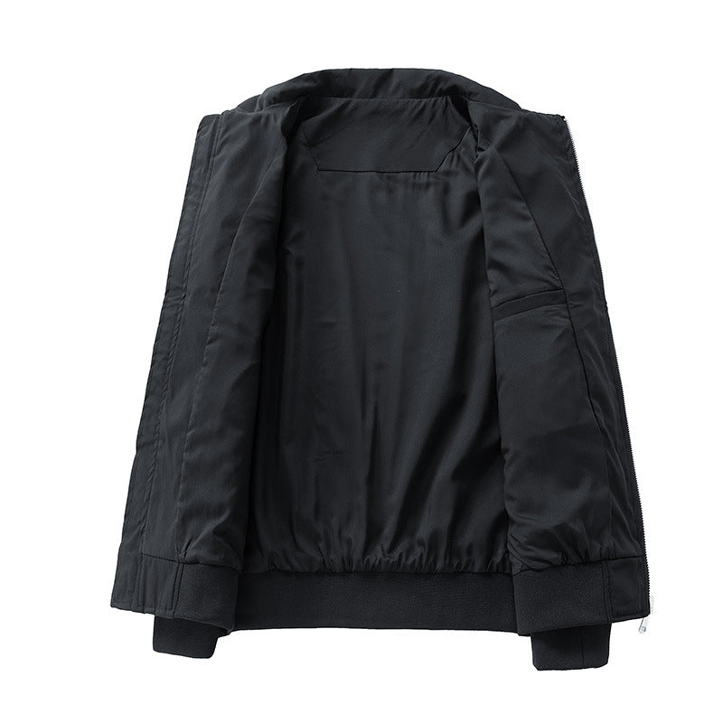 Men's Lightweight Oversized Bomber Jacket made of windproof nylon with zipper, chest pocket, and ribbed cuffs Chichicherry