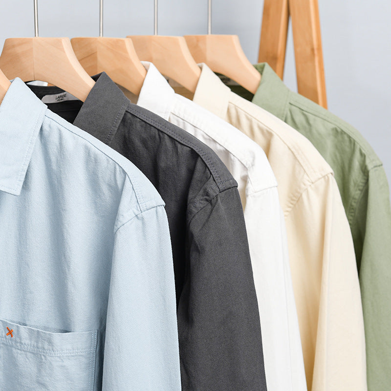 Men's Lightweight Cotton Overshirt in Relaxed Fit with Chest Pocket Chichicherry