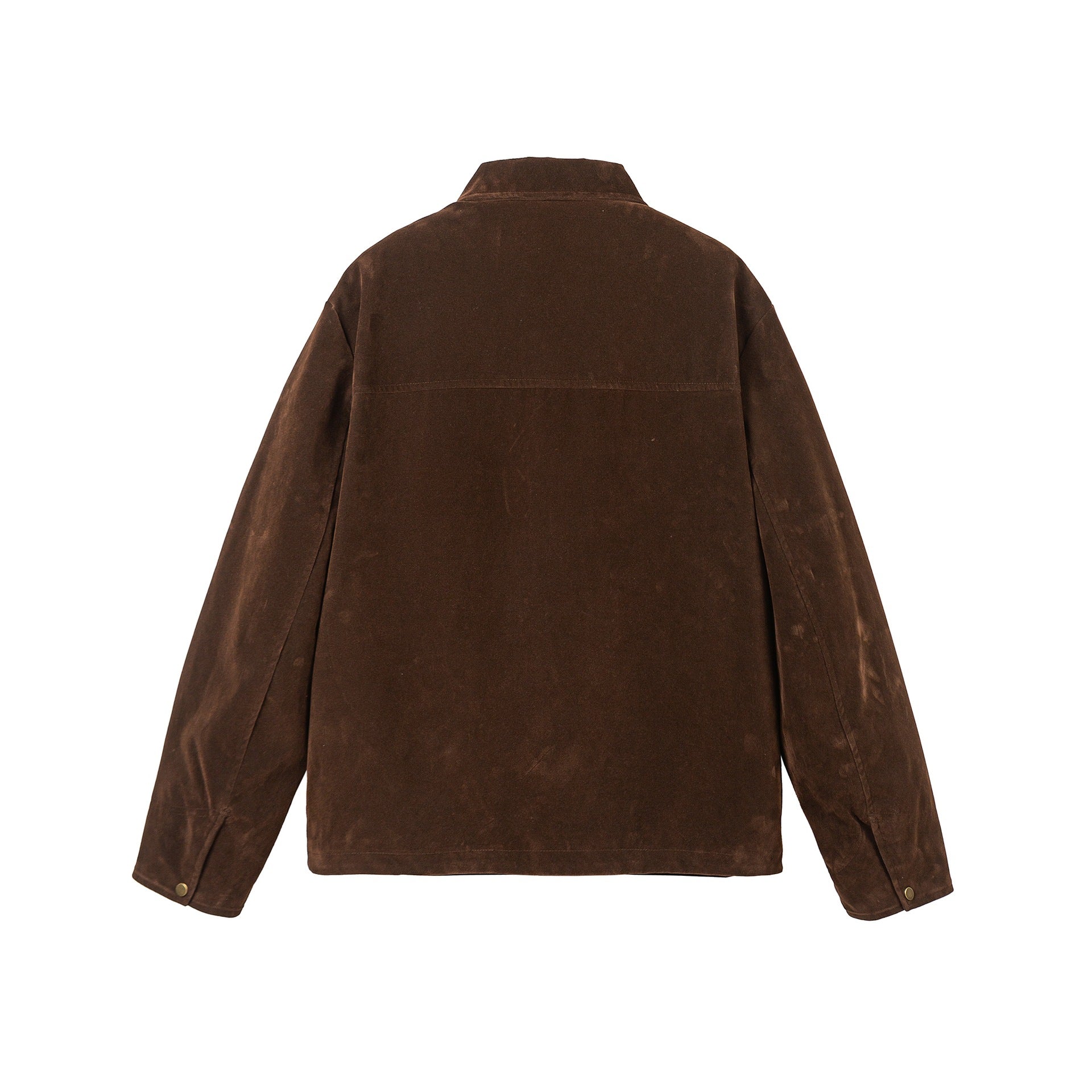 Men's short jacket in velour look with decorative metal fittings Chichicherry
