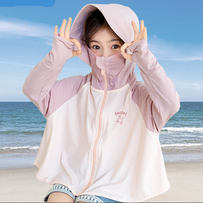 Girls functional UV protection jacket with hood Chichicherry