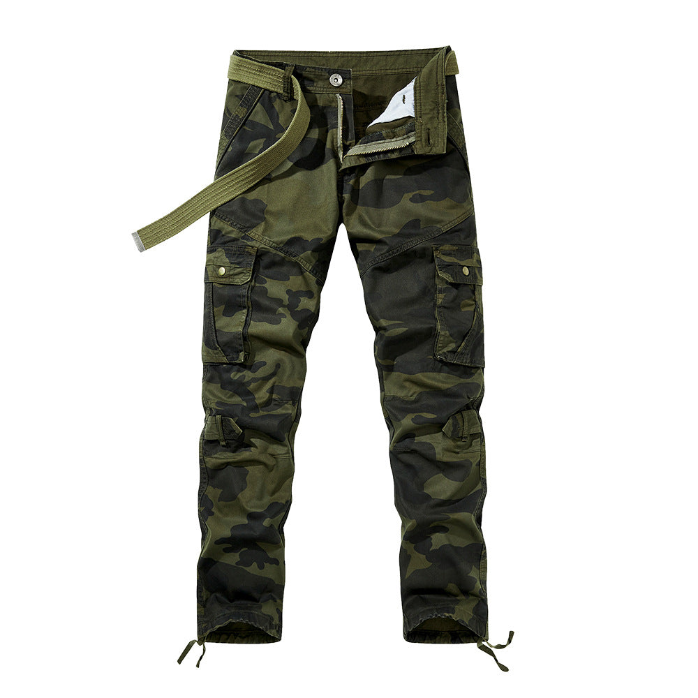 Men's cargo pants in utility style with reinforced knees, multiple pockets and drawstring waistband Chichicherry