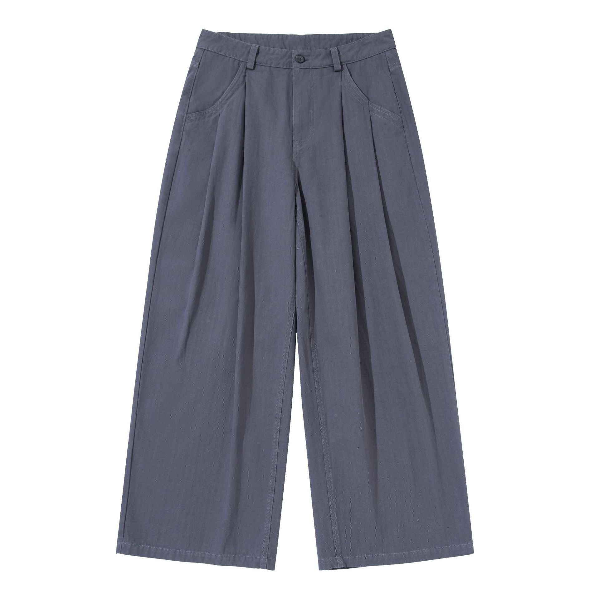 Women Wide Pleated Culotte Pants with High Waist and Deep Side Pockets Chichicherry