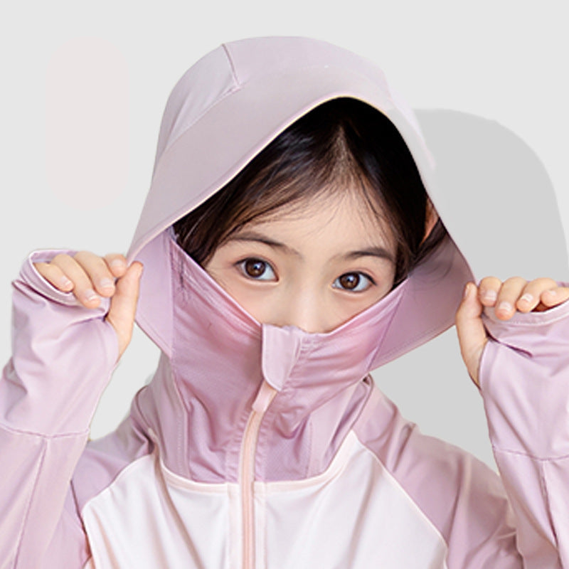 Children's UV protection jacket with hood and breathable properties Chichicherry