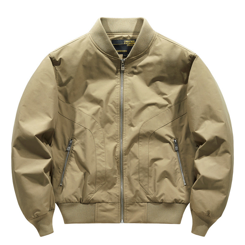 Men's Technical Bomber Jacket with Windproof Shell, Ribbed Cuffs and Zipper Pockets Chichicherry