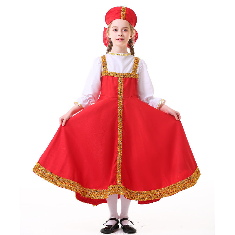 Girls Fairy Tale Costume with Golden Hem Chichicherry