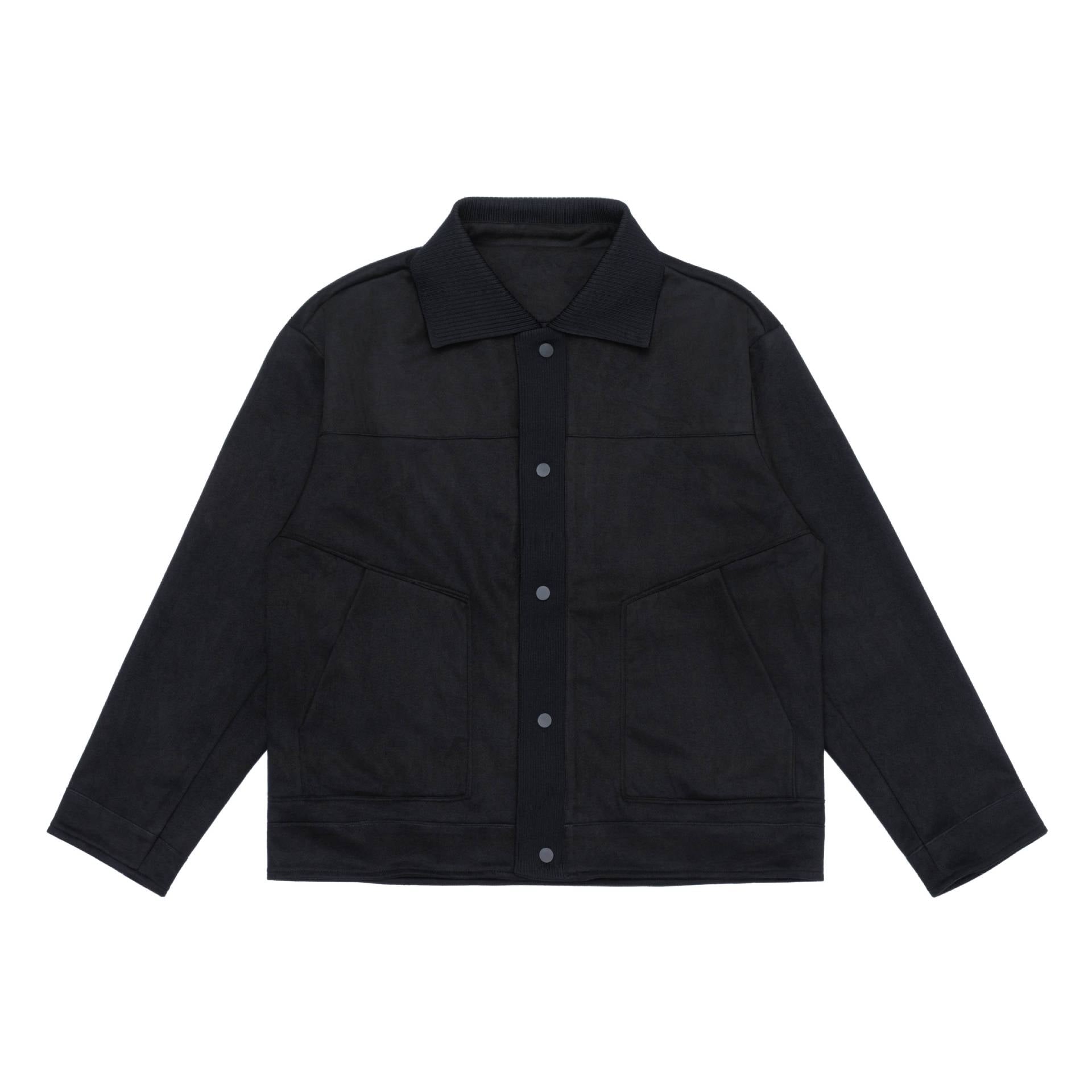Men's overshirt jacket made of textured velour with ribbed collar Chichicherry