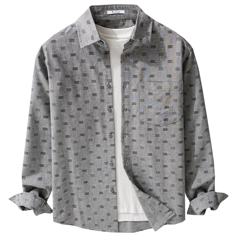 Men's Lightweight Structured Shirt with Chest Pocket and Relaxed Fit Chichicherry
