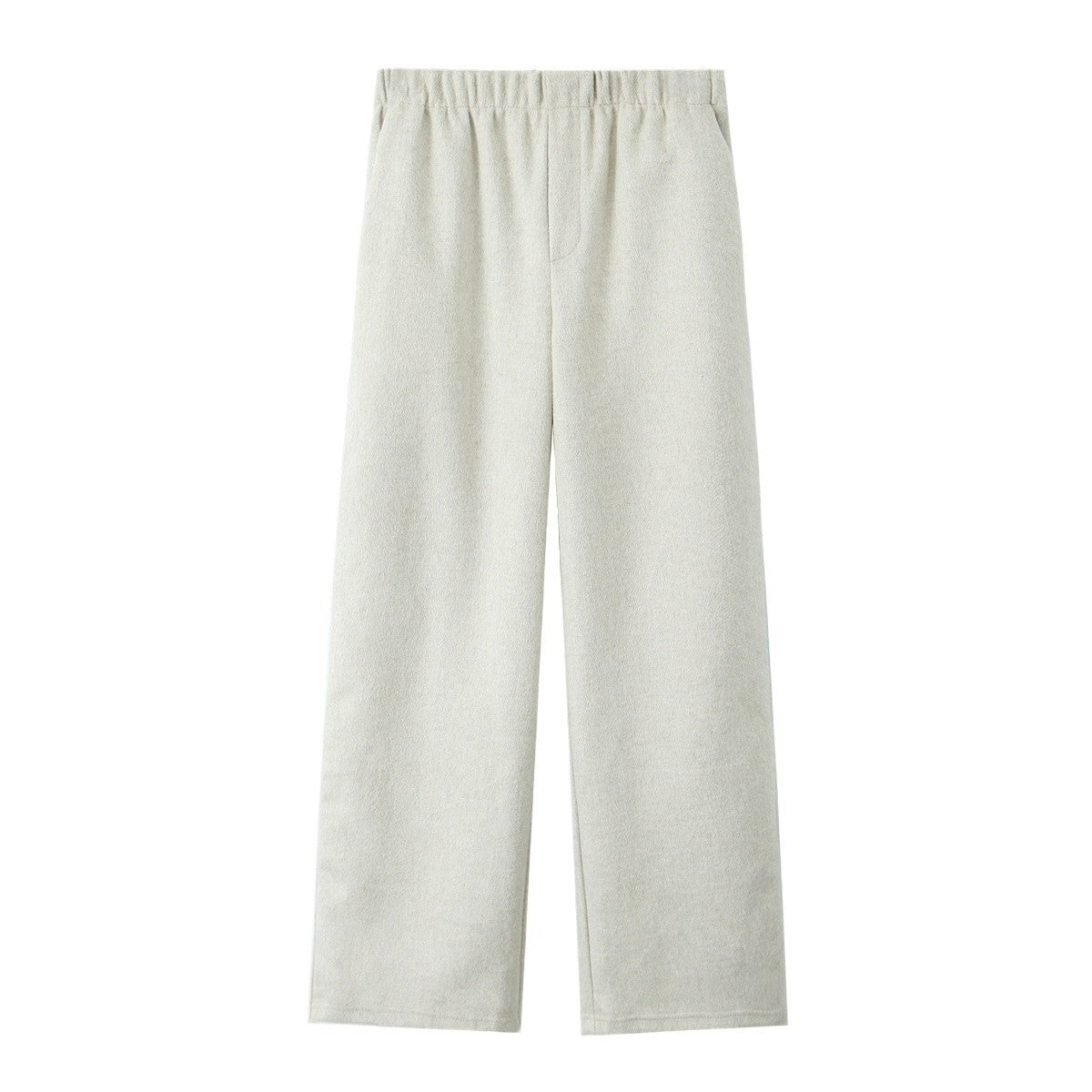 Women's Wide Jersey Pants with High Waist and Elastic Drawstring Chichicherry