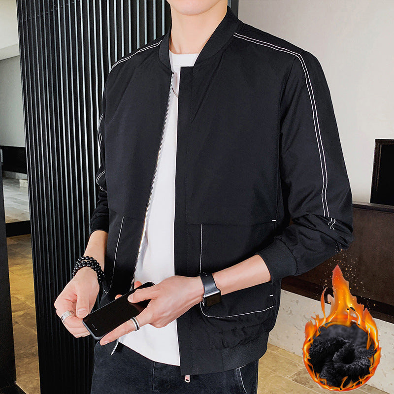 Men's lightweight bomber jacket with contrast seams, zipper and ribbed cuffs Chichicherry