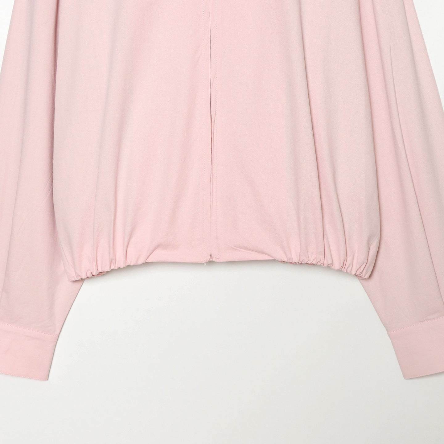 Women's Cropped Bomber Jacket with Shirt Collar, Elastic Hem and Checked Lining Chichicherry