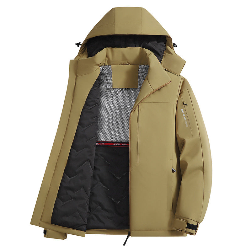 Men's Insulated Hooded Thermo Jacket in Technical Outdoor Style Chichicherry