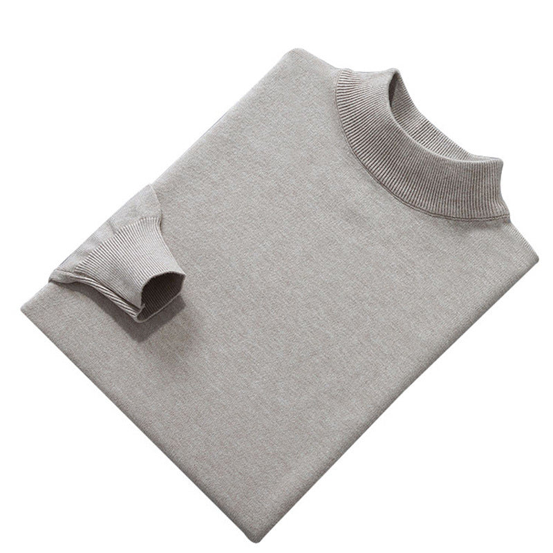 Men's Fine Mockneck Sweater made of high-quality fine knit with ribbed finishes Chichicherry
