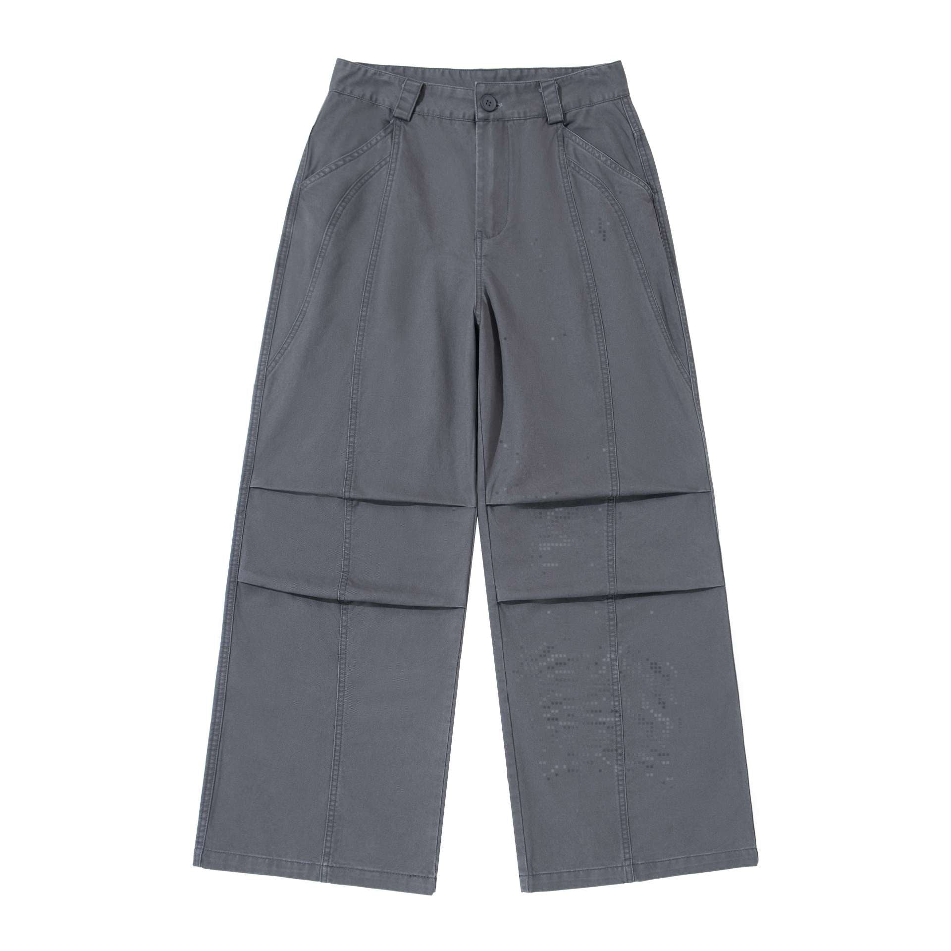 Women's High-Waist Cargo Culotte with Straight Panel Seams Chichicherry