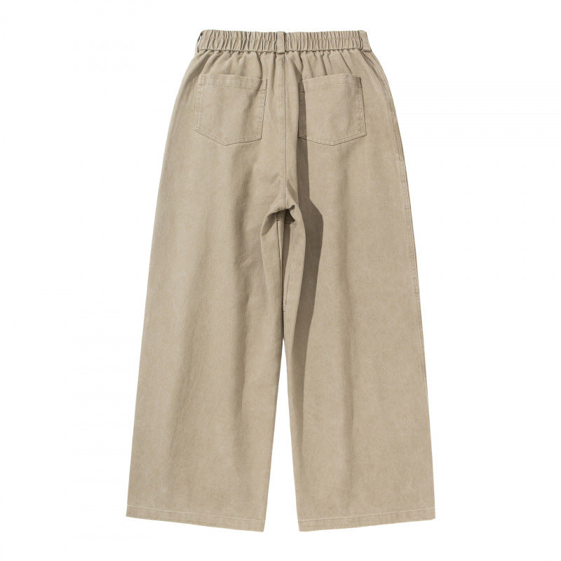 Women's Wide High-Waist Pleated Culotte Pants with Drawstring and Seams Chichicherry