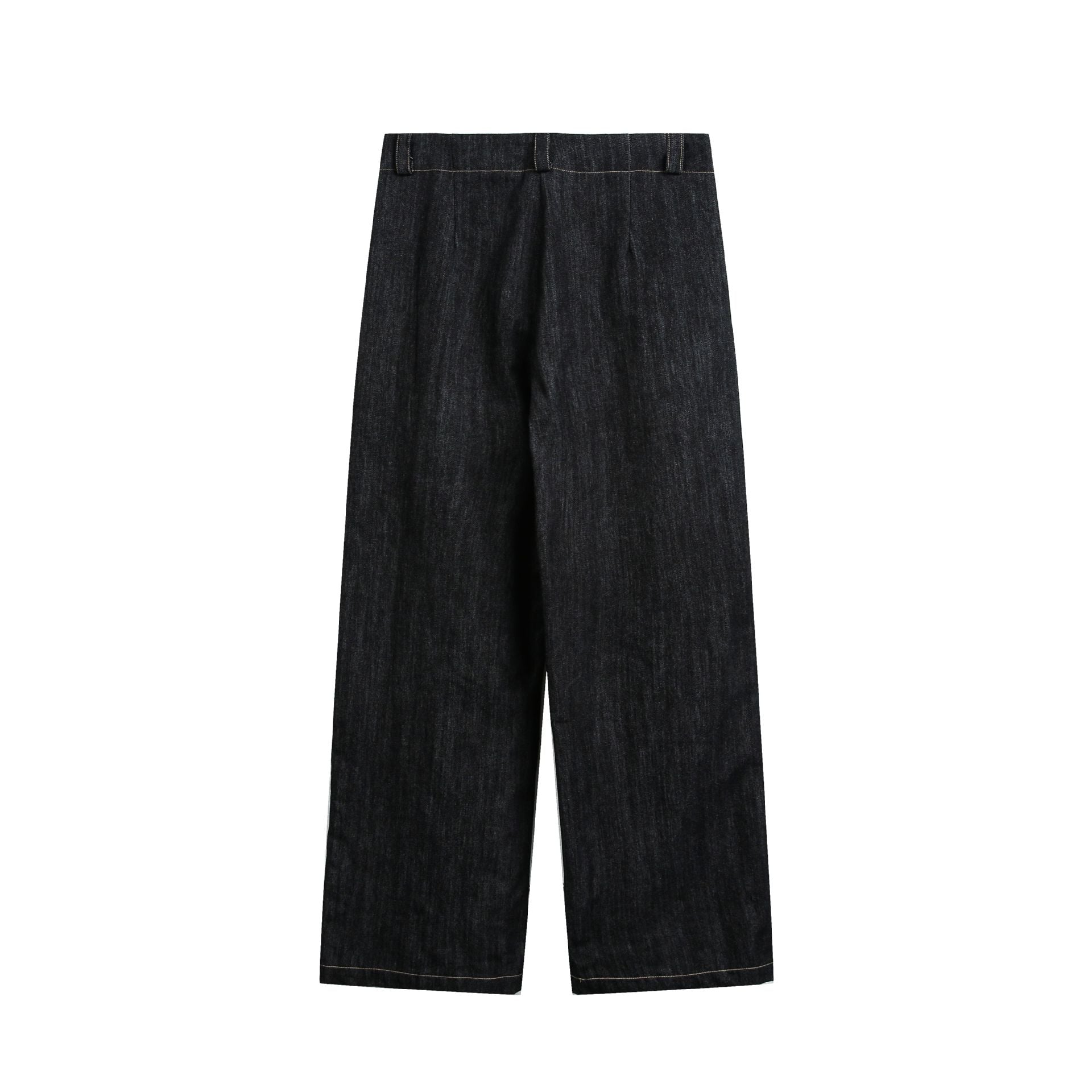 Women's High-Waisted Denim Culotte in Workwear Look with Wide Leg and Concealed Side Pockets Chichicherry