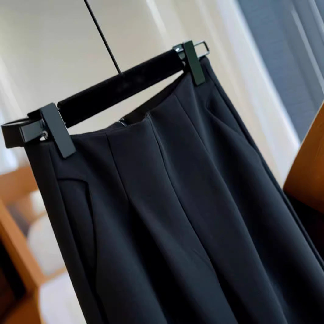 Ladies Elegant High-Waisted Fabric Pants Chichicherry