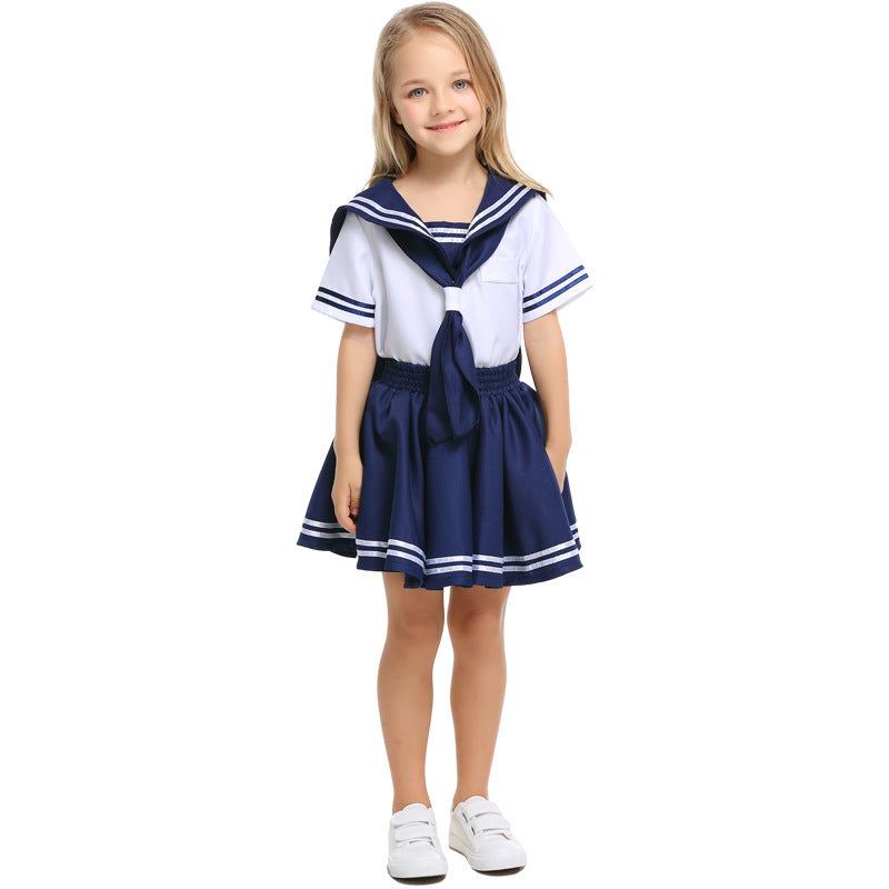 Girl Sailor Outfit with Ruffles and Bows Chichicherry