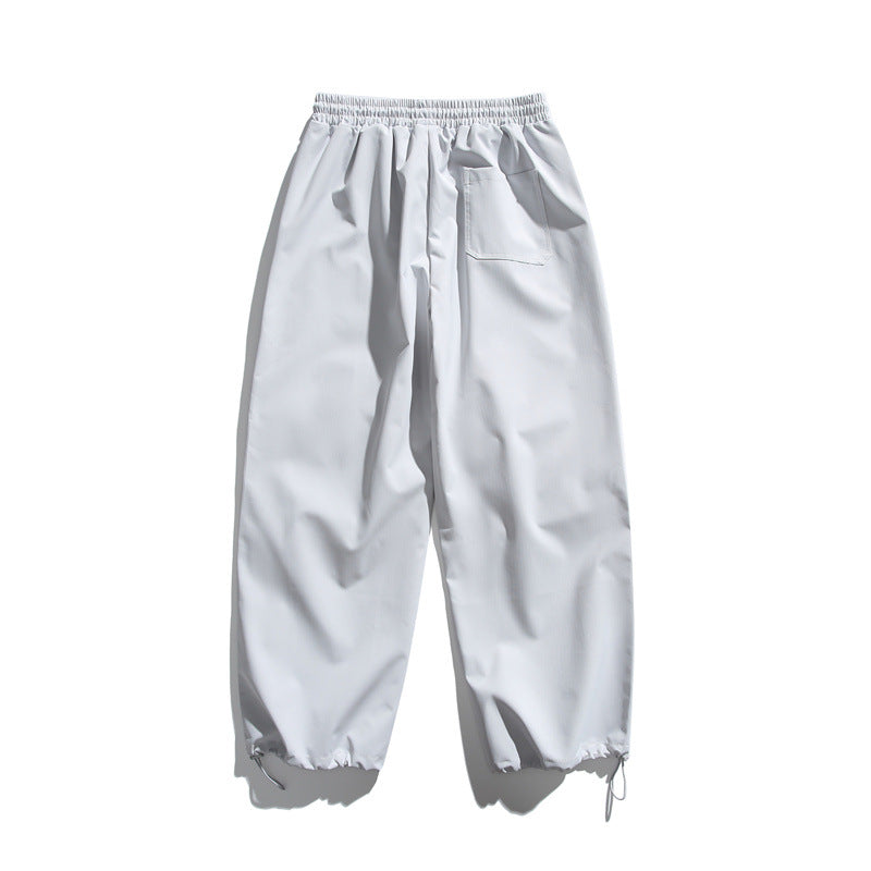Unisex Technical Cargo Jogger Pants with Elastic Waistband, Zipper Pocket and Drawstring Chichicherry