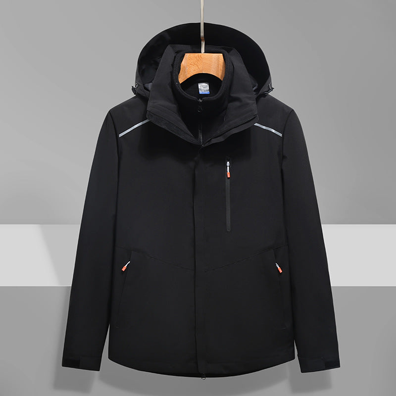 Men's Softshell Outdoor Jacket with Hood, windproof and waterproof Chichicherry