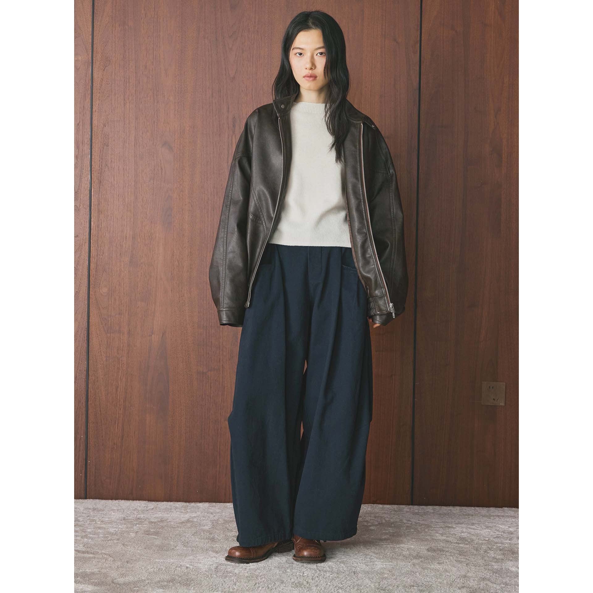 Women's High-Waisted Pleated Culottes with Insert Pockets Chichicherry