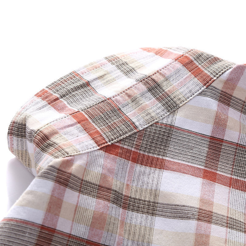 Men's checked shirt jacket in worker style with chest flap pockets Chichicherry