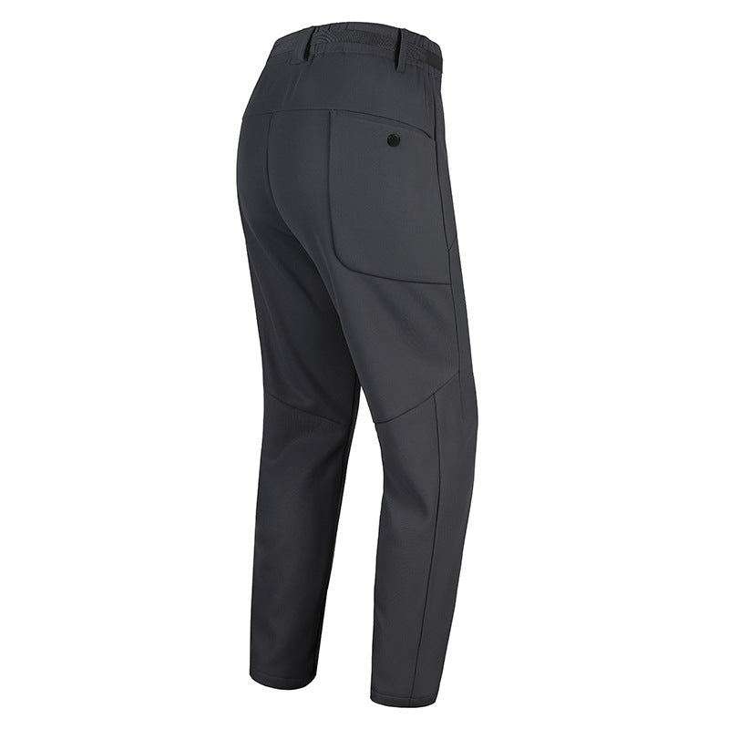 Men's Technical Cargo Fleece Pants with Oversized Flap Pockets and Elastic Waist Chichicherry
