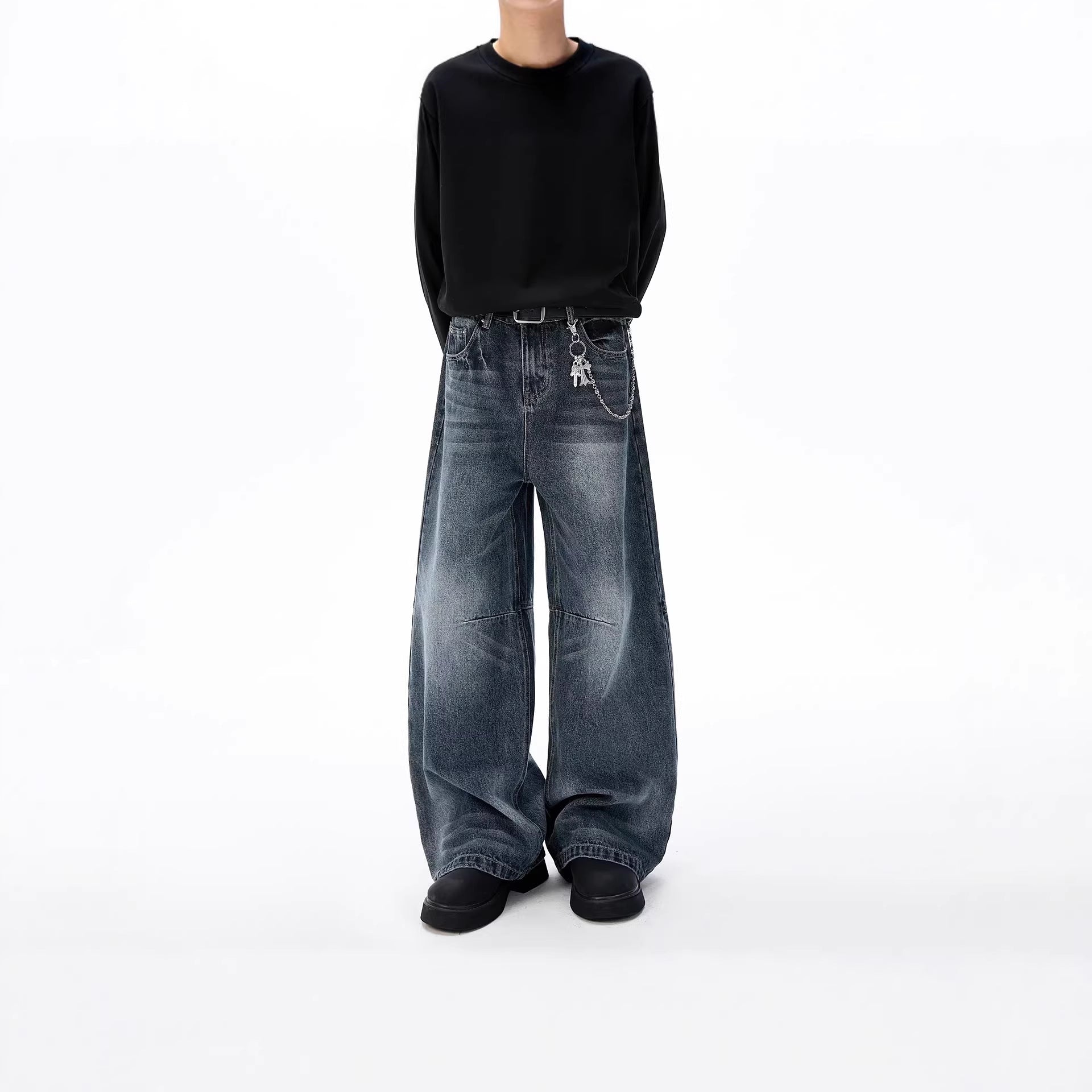 Unisex Trendy Wide Cut Jeans Chichicherry