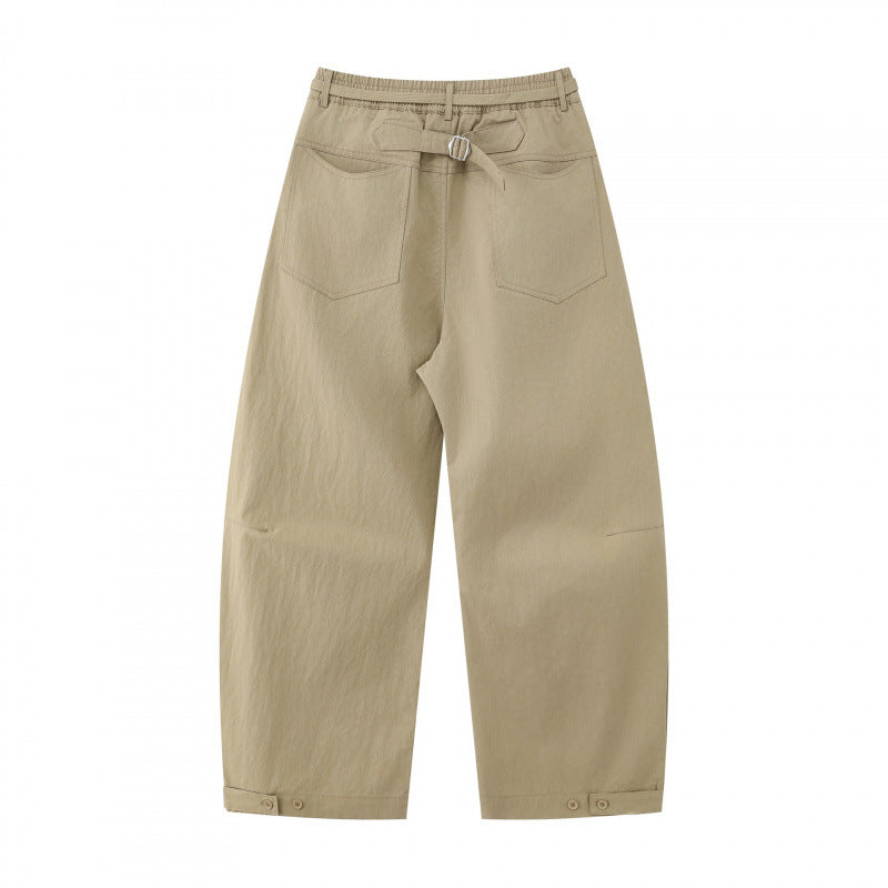 Unisex wide layered pants with balloon-shaped silhouette, high waist and drawstring Chichicherry