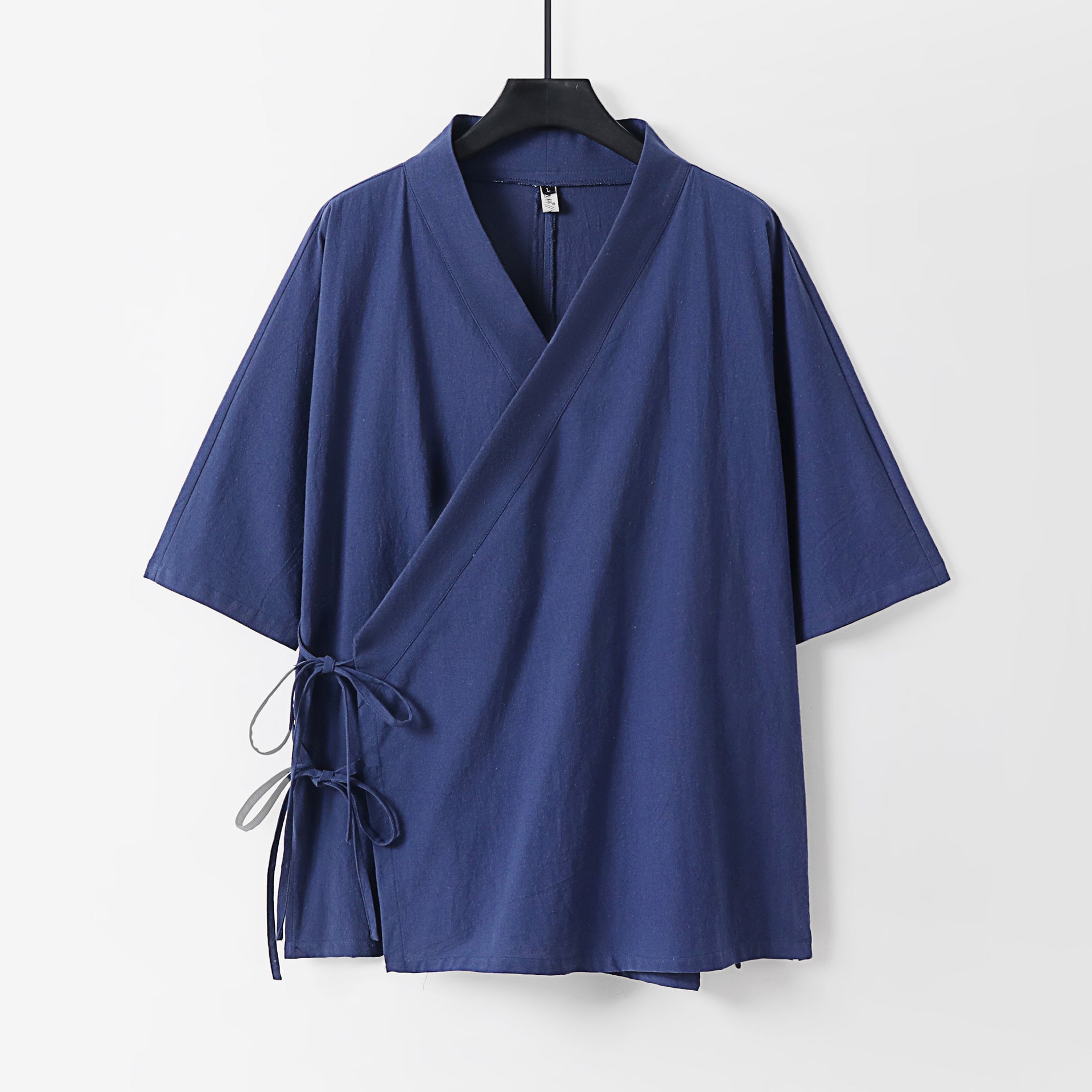 Women Wrap Kimono Top with Short Sleeves and Side Ties Chichicherry