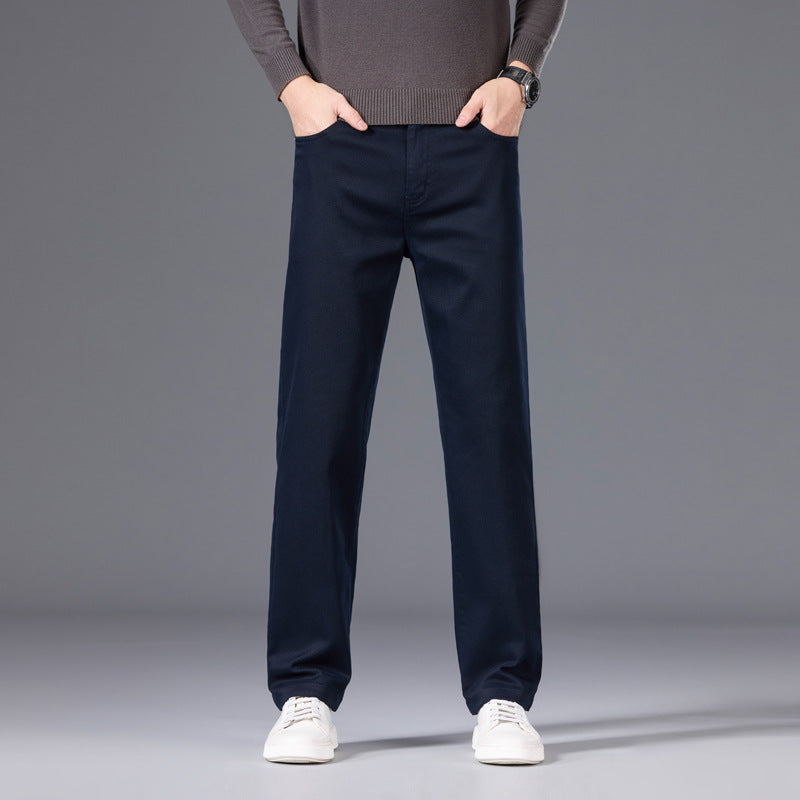 Men's straight-cut cotton chino pants with comfort waistband and side pockets Chichicherry
