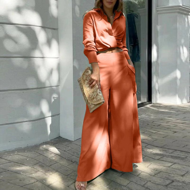 Women's Wide Palazzo Pants with Extra Wide Leg, High Waist and Side Pockets Chichicherry