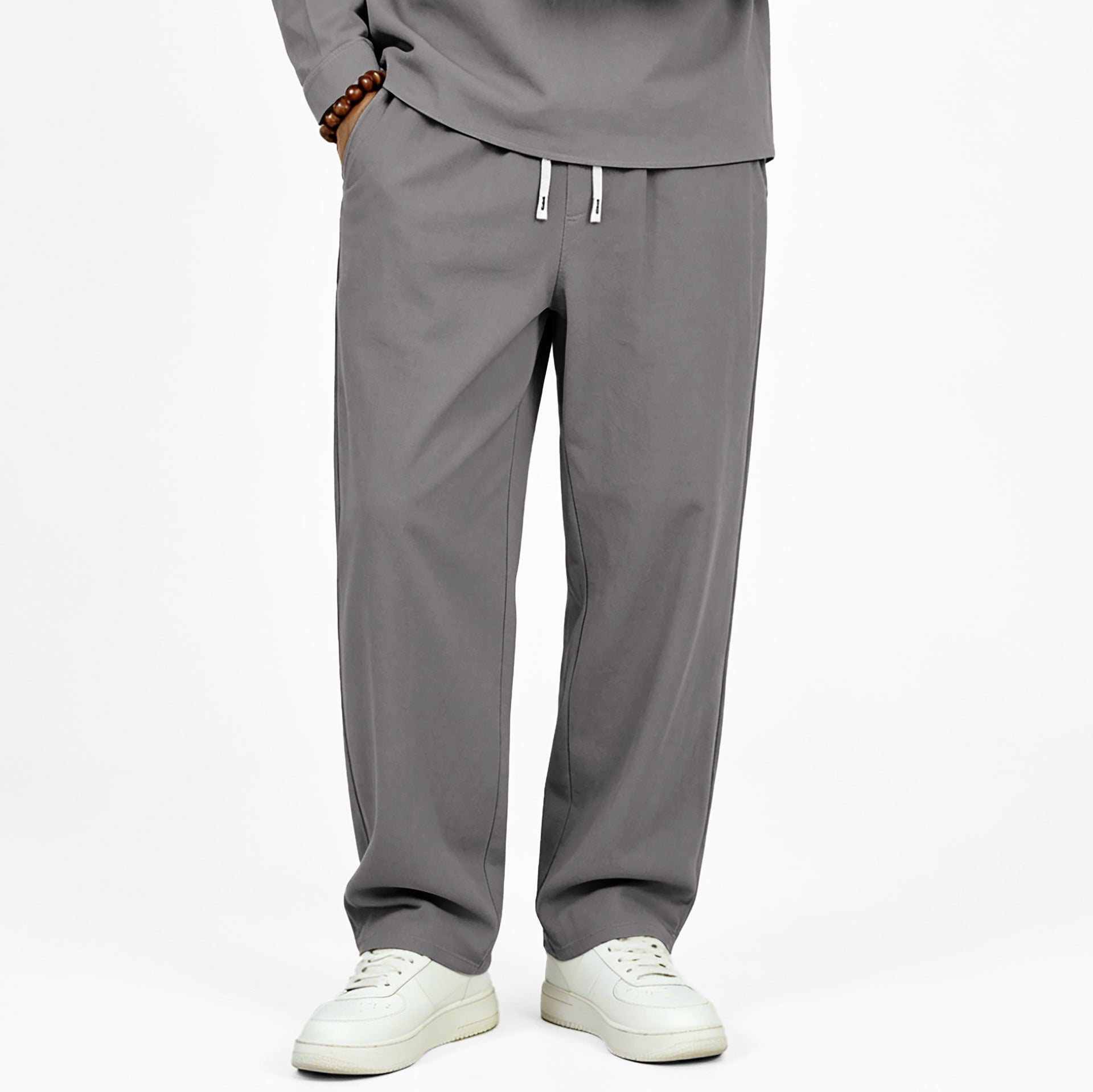 Men's Casual Jogging Pants with Drawstring and Straight Cut Chichicherry