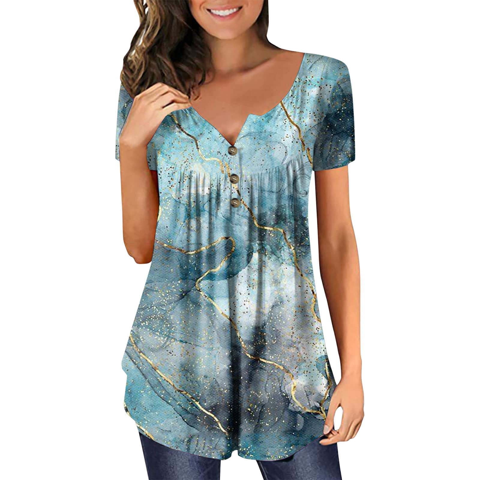 Women's Tunic Women's U-Neck Print