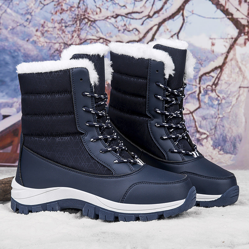 Ladies Thermo-Lace-Up Boots with Faux Fur Lining, Insulating Insole and Non-Slip Tread Sole Chichicherry