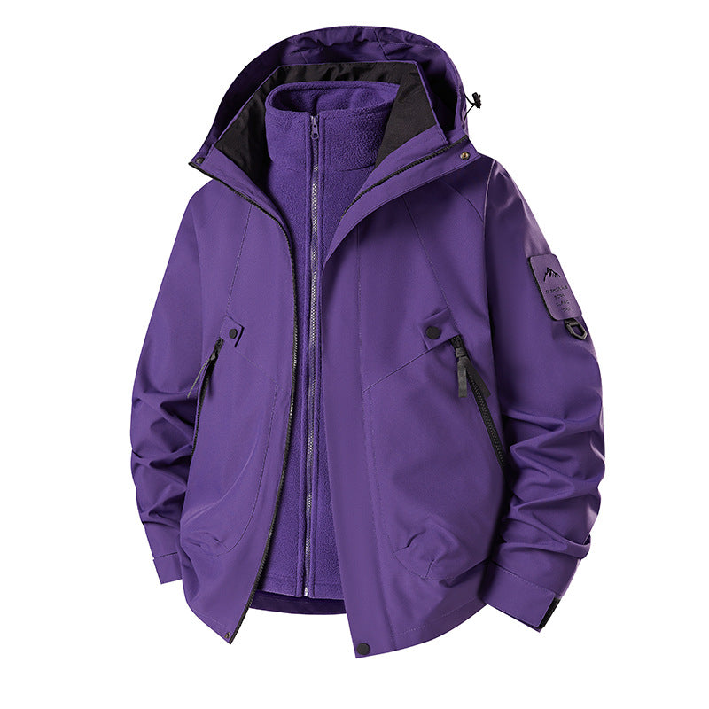 Men's 3-in-1 Softshell Parka with removable fleece inner jacket and technical hood Chichicherry