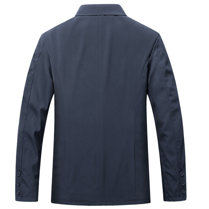 Men's elegant lightweight city jacket in blouson style with shirt collar and padded lining Chichicherry