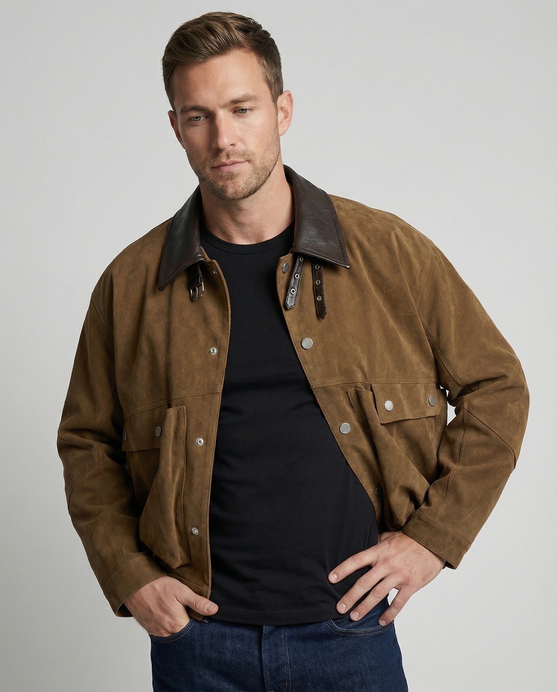 Men's Suede Blouson Boxy