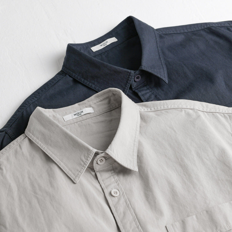 Men's cotton overshirt in relaxed fit with patch chest pocket Chichicherry