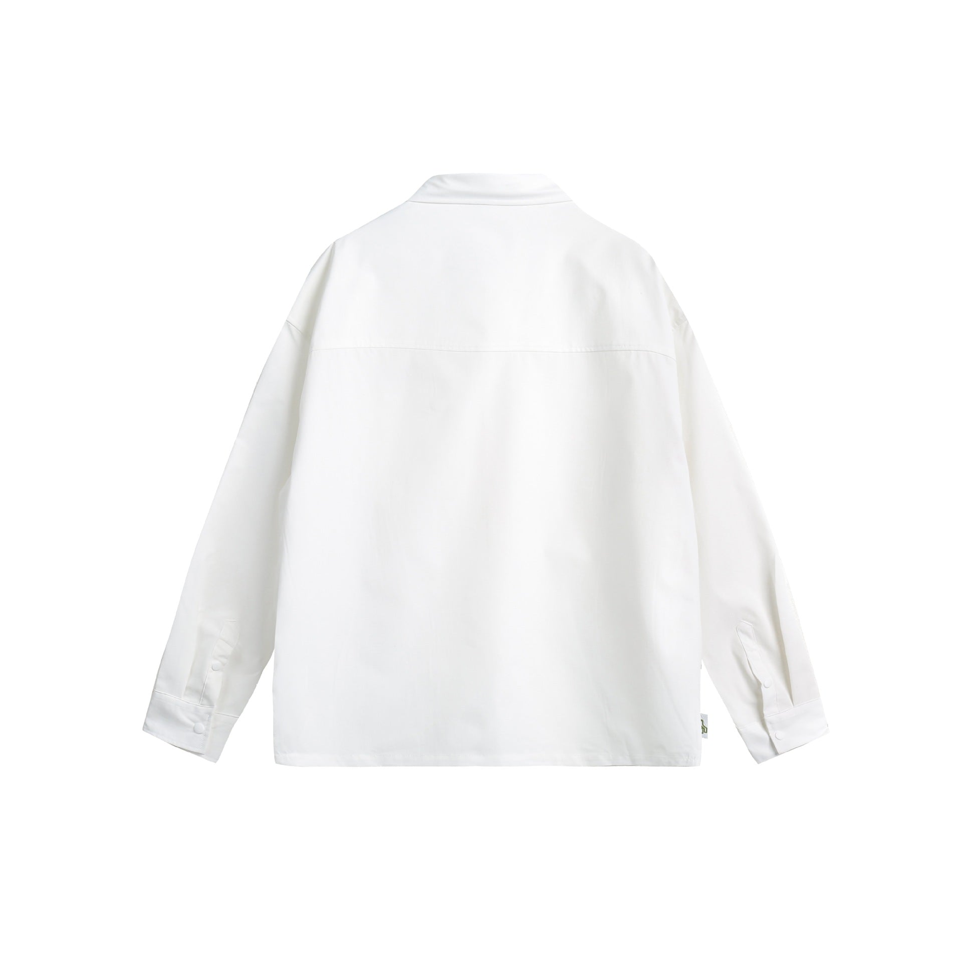 Unisex overshirt jacket in utility style with snap button placket and carabiner detail Chichicherry