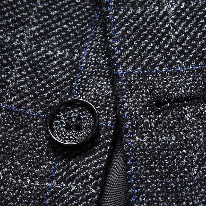 Men's Tailored Business Blazer with Glencheck and Light Lining Chichicherry
