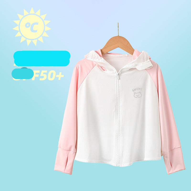 Girls functional UV protection jacket with hood Chichicherry