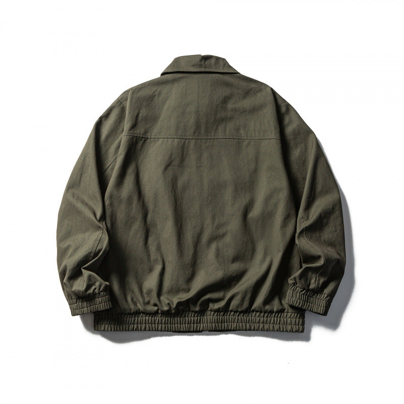 Men's Boxy Canvas Blouson with full zip and elastic cuffs Chichicherry