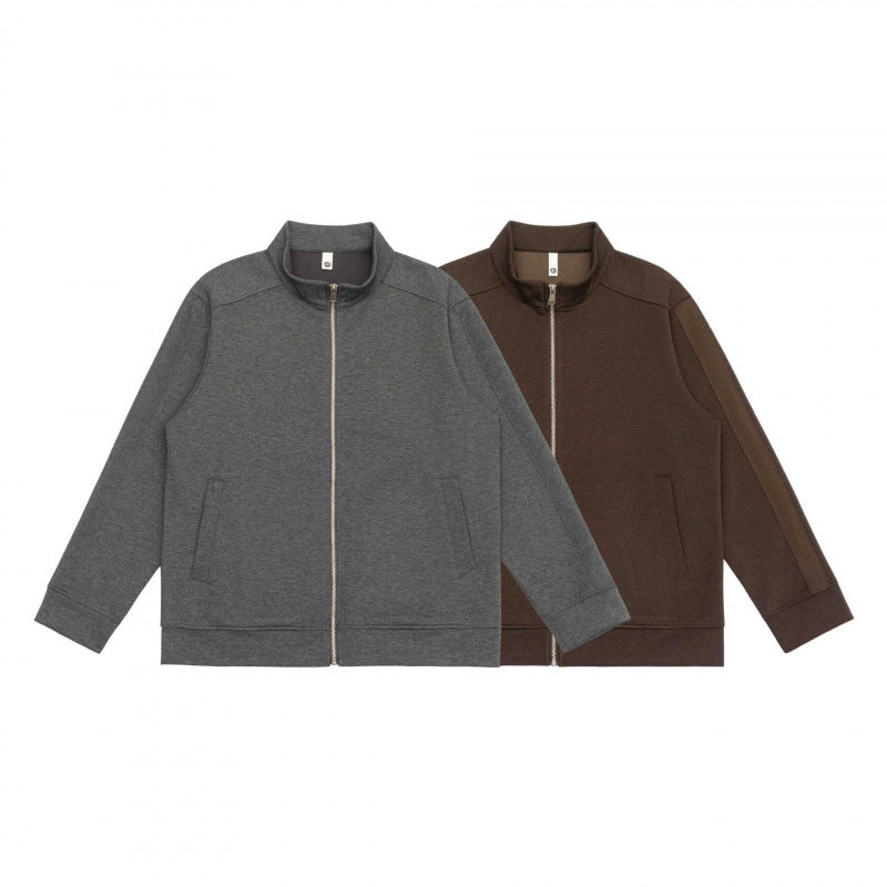 Unisex Boxy Training Jacket with full zip, stand-up collar and inset side piping Chichicherry